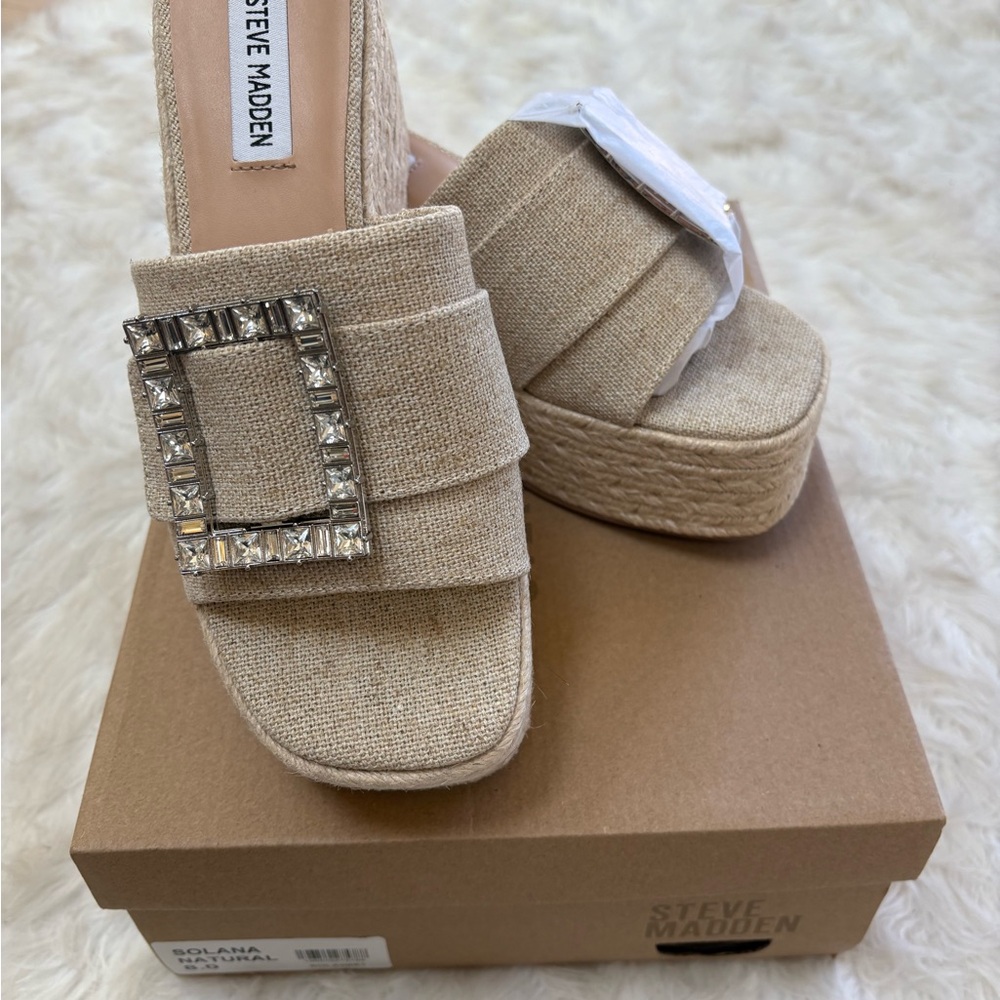 Steve Madden Solana Platform/wedge Sandal NIB